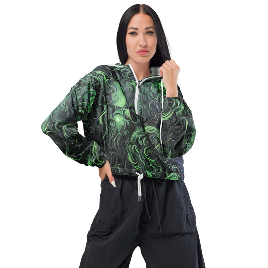 Women's Cropped Windbreaker - Savrasov Swirls