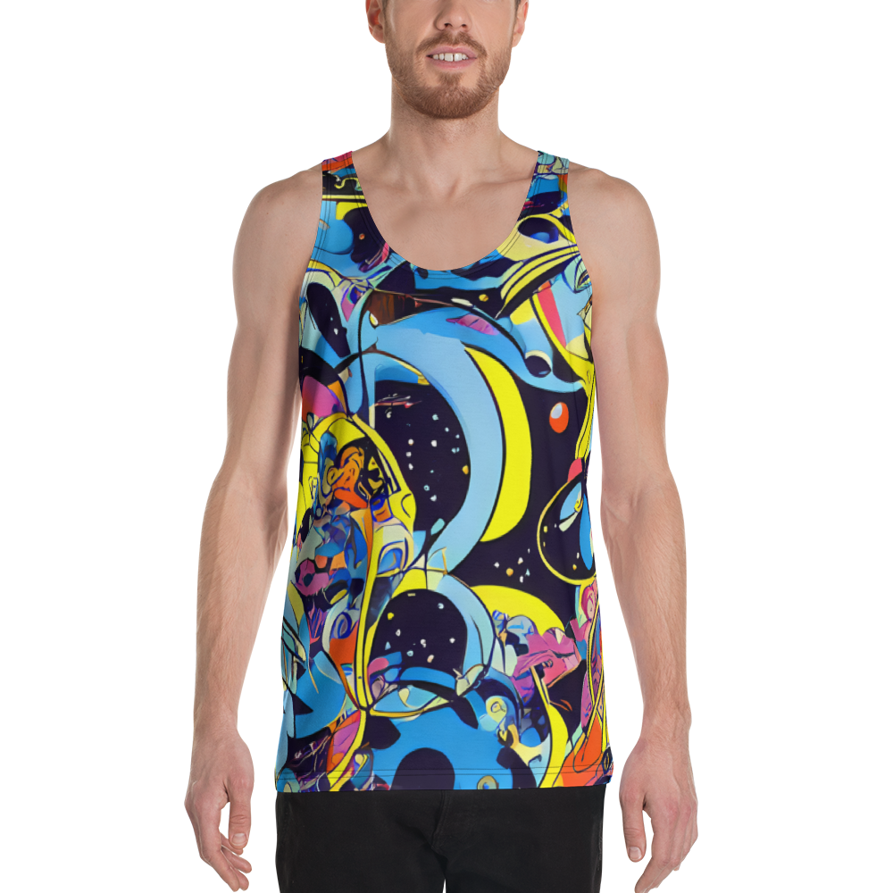 Men's Tank Top - Brown Brushwork