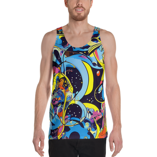 Men's Tank Top - Brown Brushwork