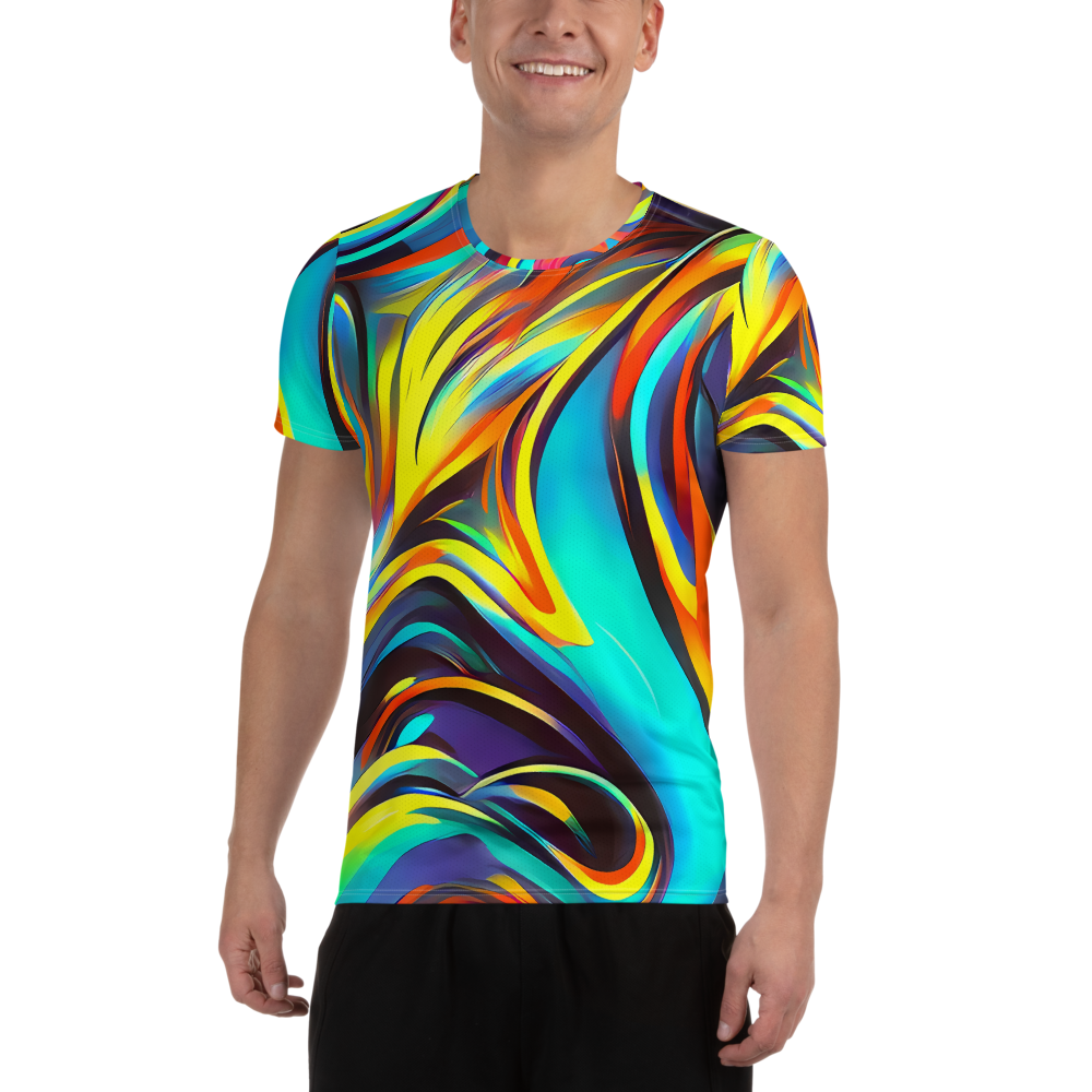 Men's Athletic T-Shirt - Cyber Surge