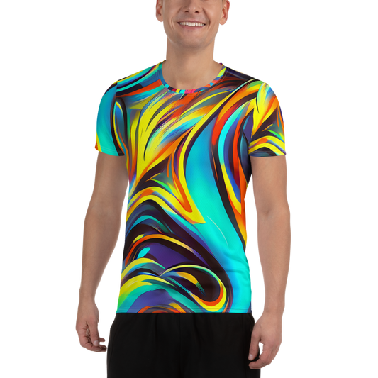 Men's Athletic T-Shirt - Cyber Surge