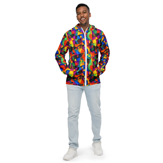 Men's Windbreaker - Galactic Jigsaw