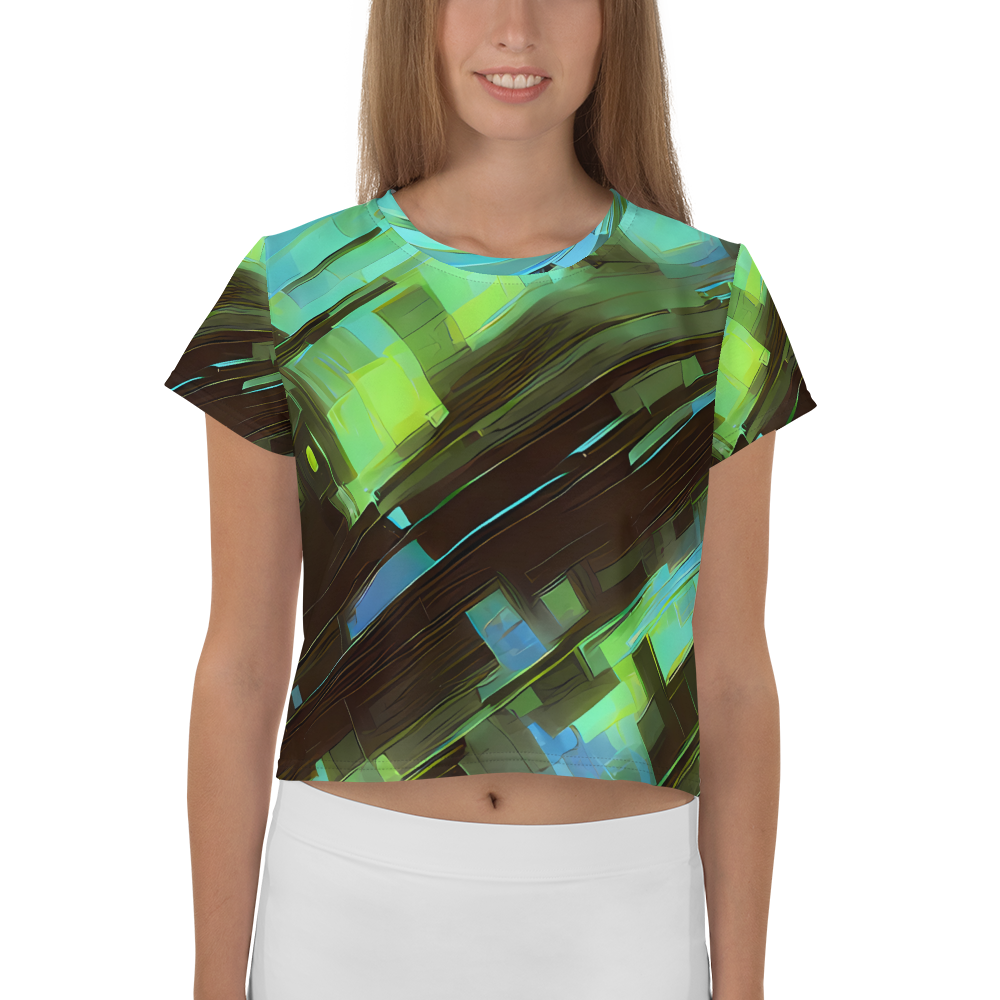 Women's Crop Tee - Cyber Shard