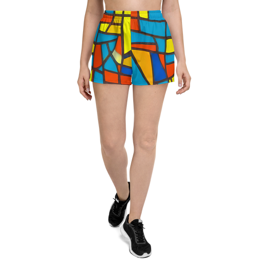 Women’s Athletic Shorts - Mondrian Mesh