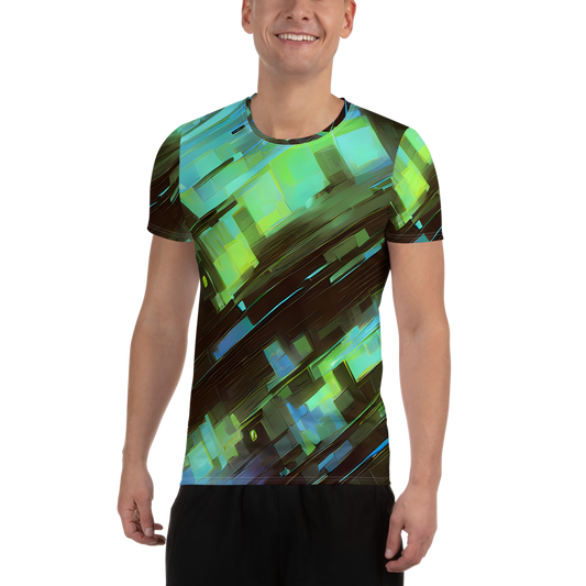 Men's Athletic T-Shirt - Cyber Shard