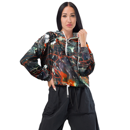 Women's Cropped Windbreaker - Chaos Canvas