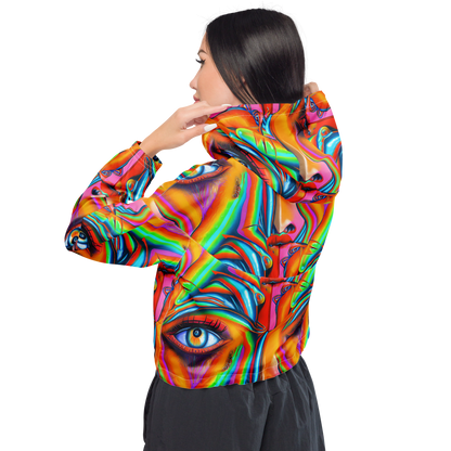 Women's Cropped Windbreaker - Kaleidovisions