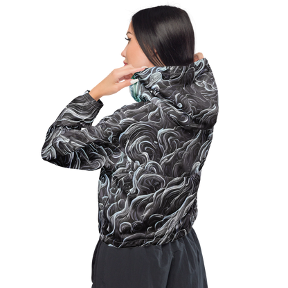 Women's Cropped Windbreaker - Savrasov Swirls