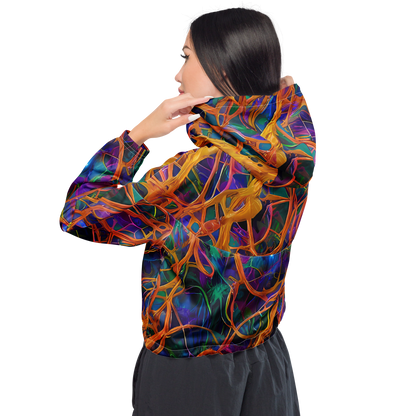 Women's Cropped Windbreaker - Spectral Weave