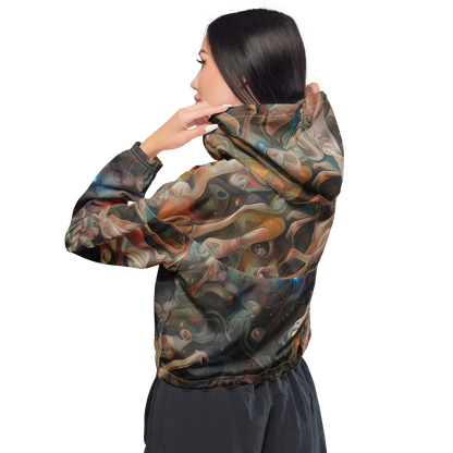 Women's Cropped Windbreaker - Copper Swirl