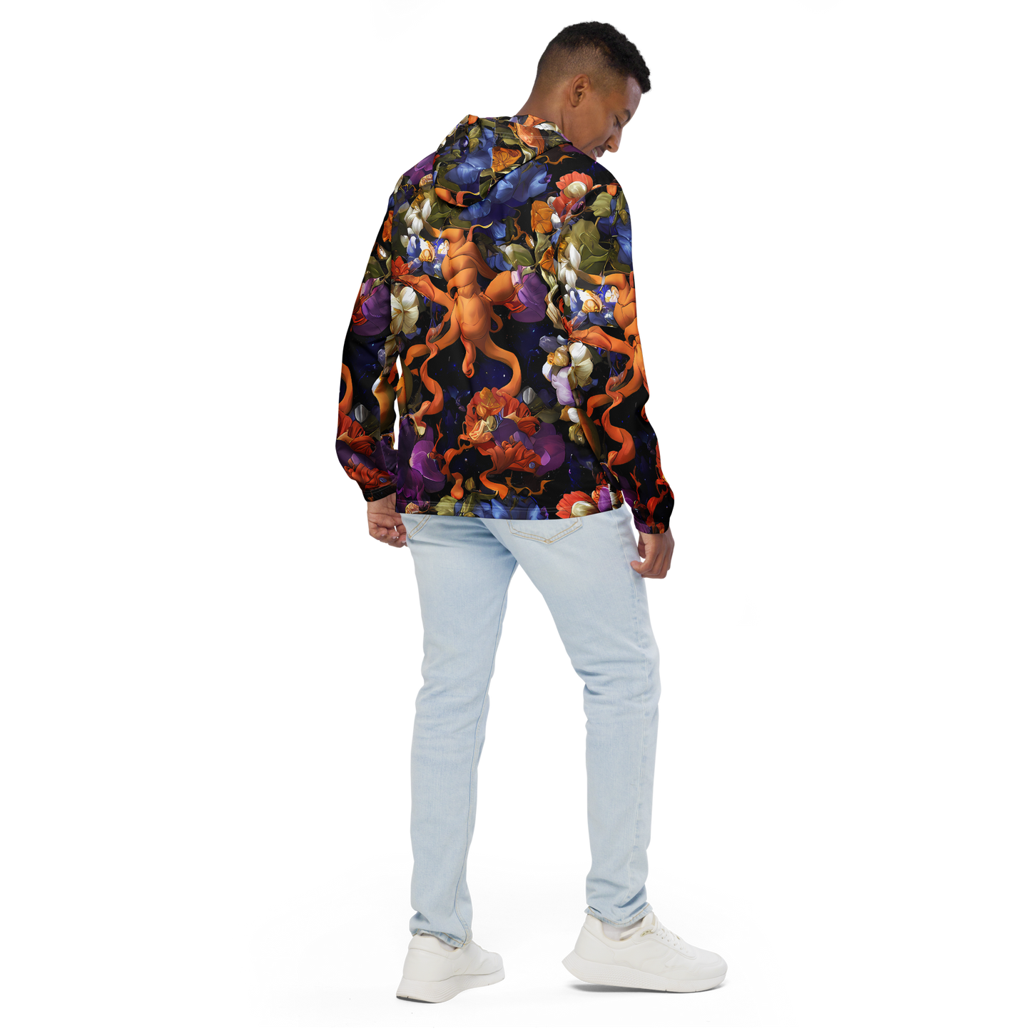 Men's Windbreaker - Blooming Cosmos