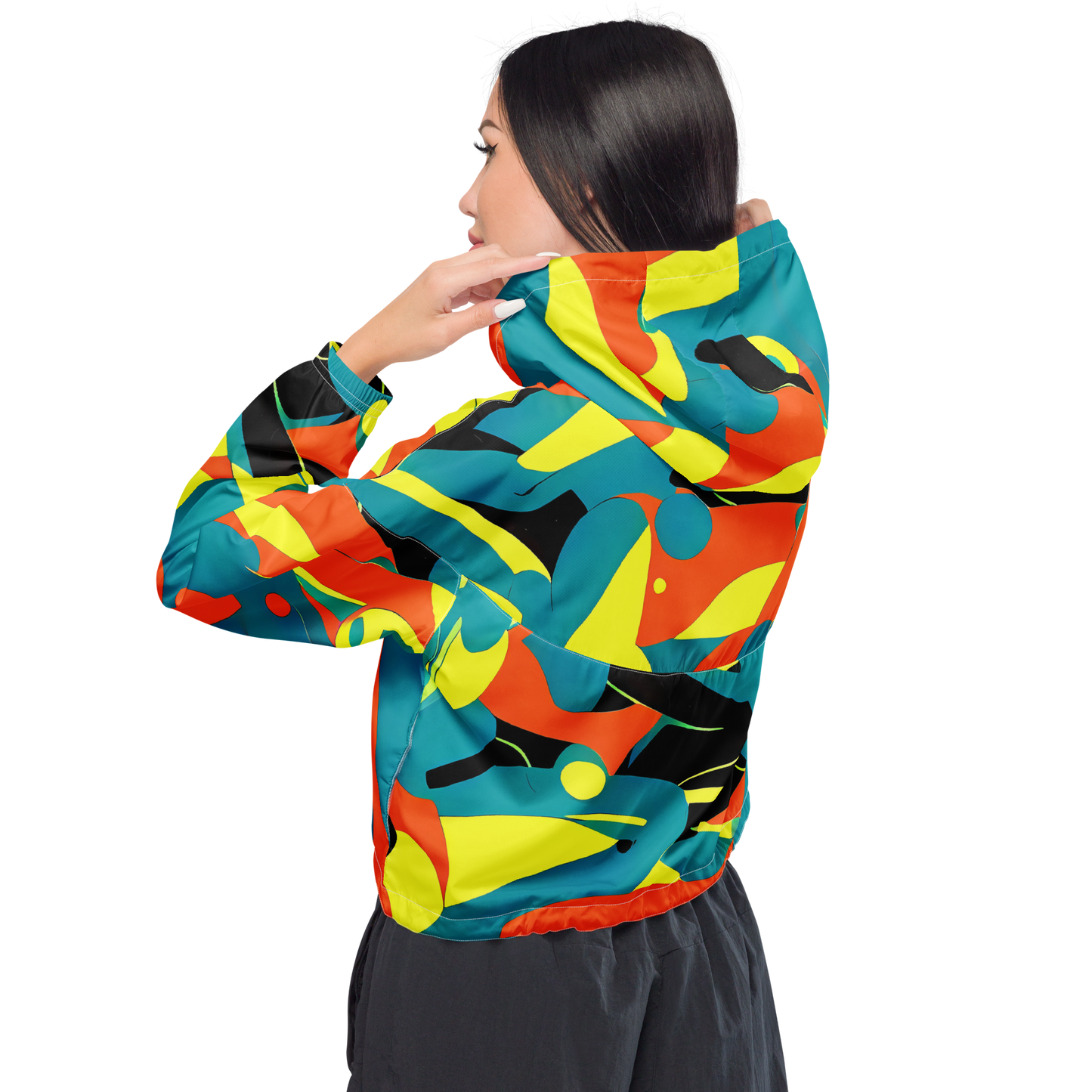 Women's Cropped Windbreaker - Gerace Jive