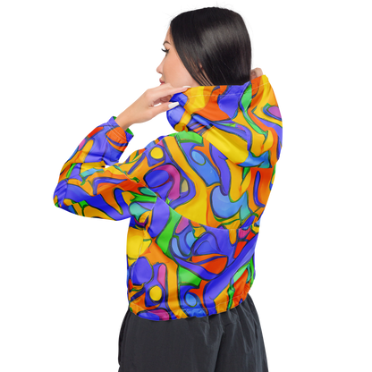 Women's Cropped Windbreaker - Joffe Swirl