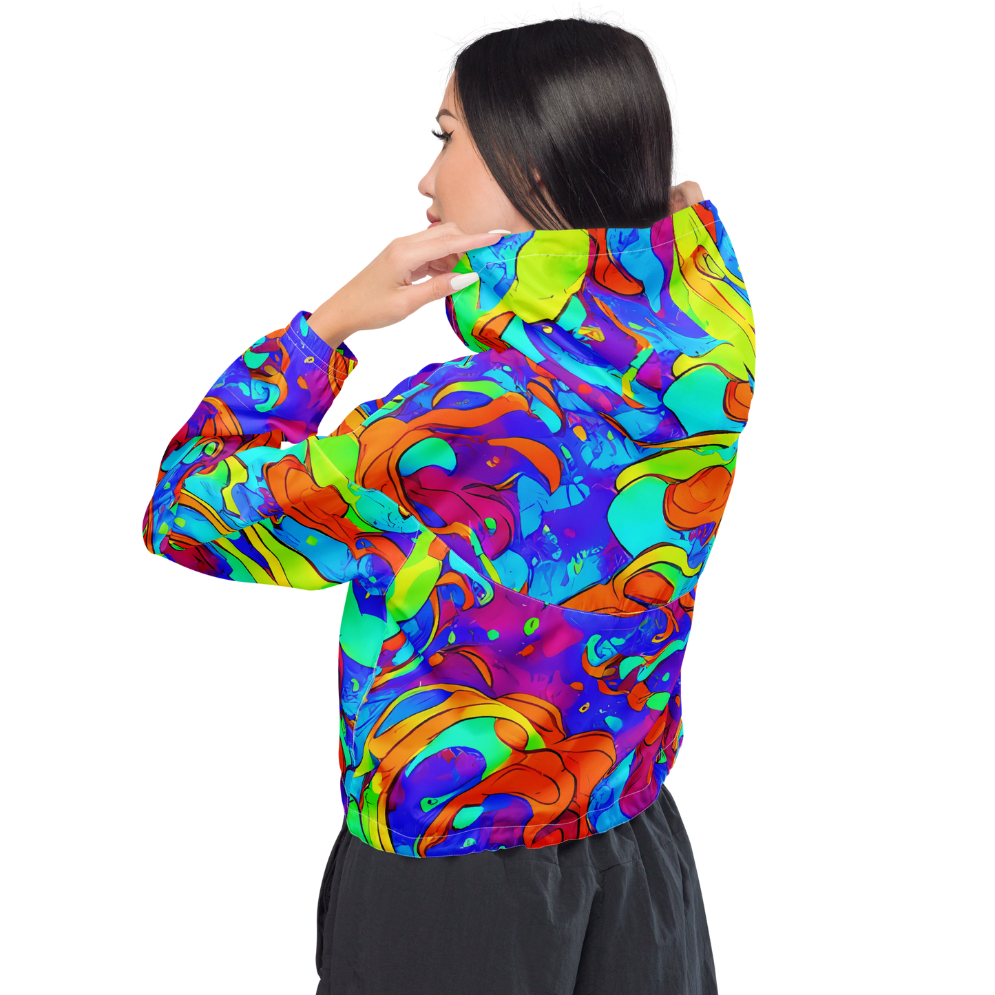 Women's Cropped Windbreaker - Roset Rapture