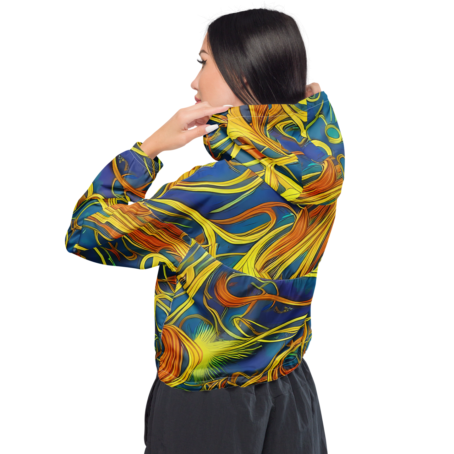 Women's Cropped Windbreaker - Morgan's Entwined