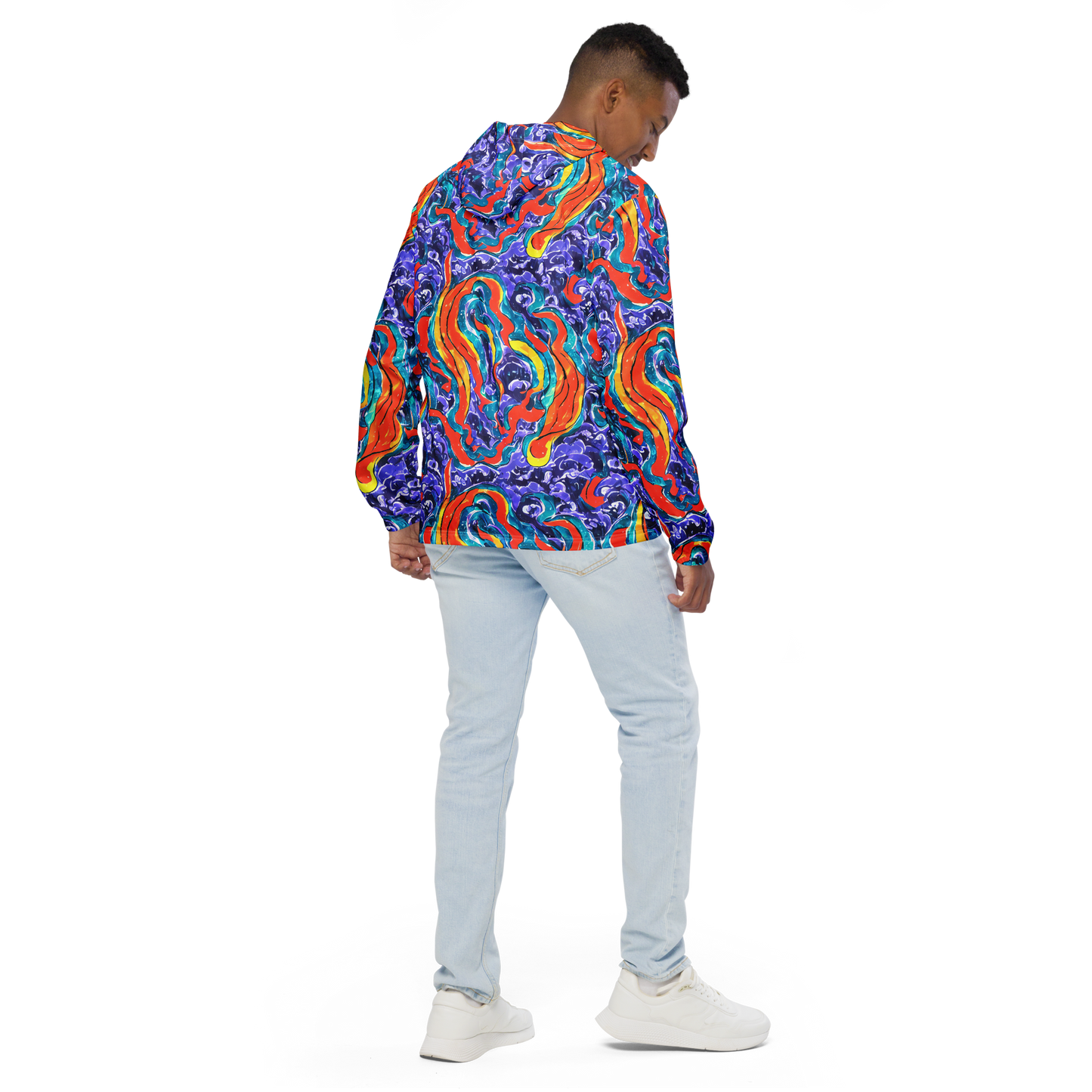 Men's Windbreaker - Galactic Waves