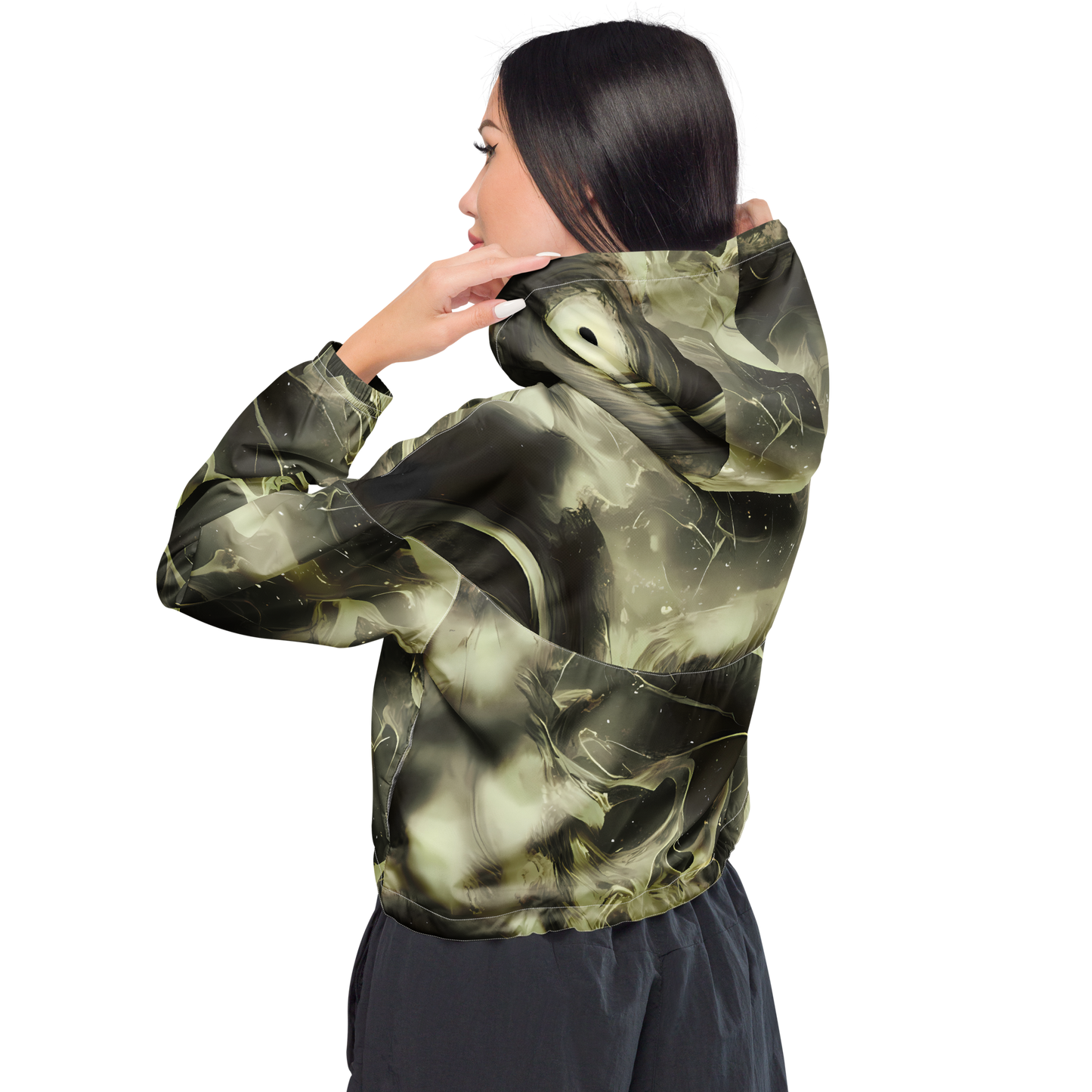 Women's Cropped Windbreaker - Biomech Whirl