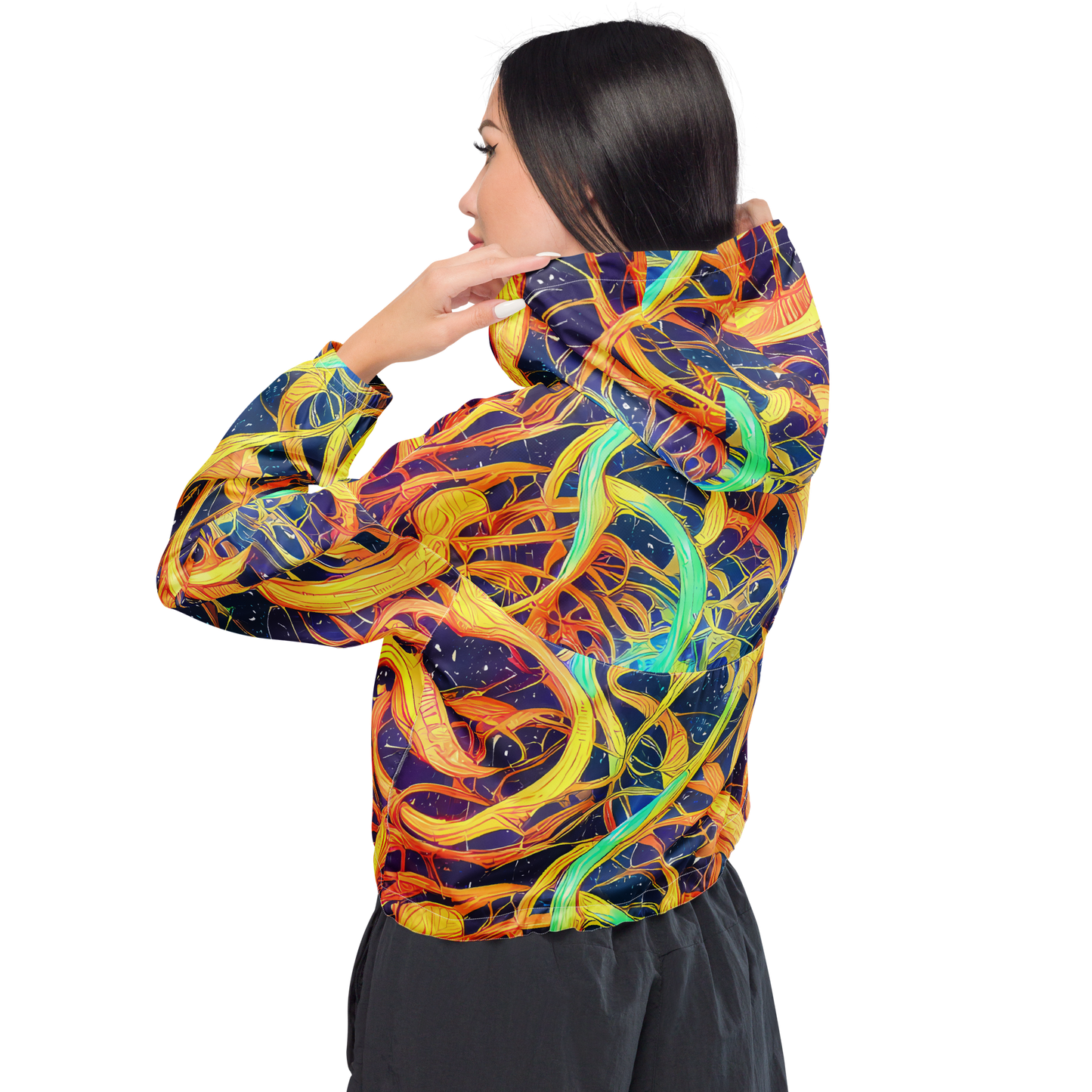 Women's Cropped Windbreaker - Granov Vortex