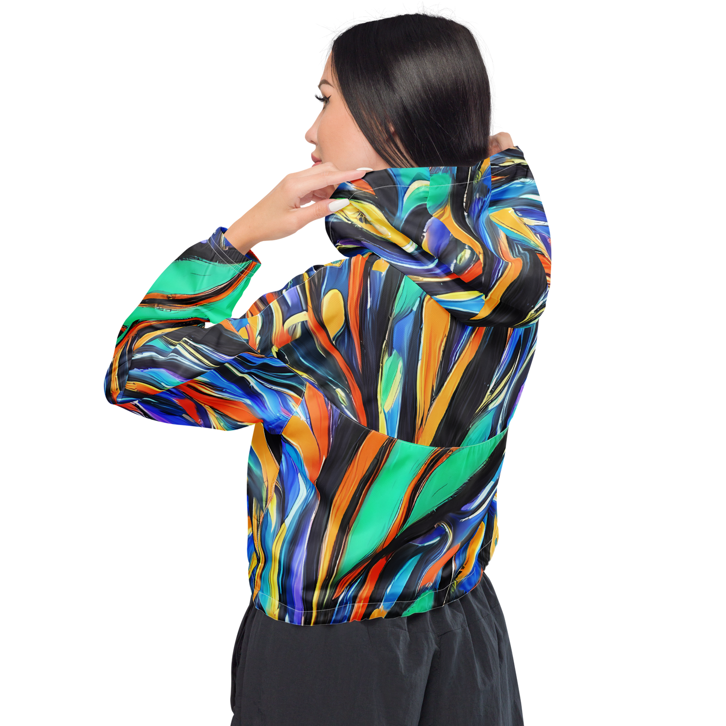 Women's Cropped Windbreaker - Carr's Whirl