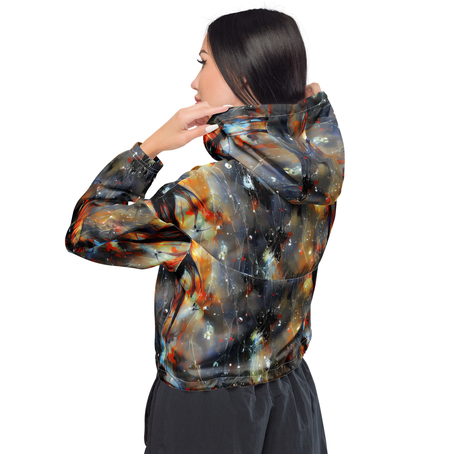 Women's Cropped Windbreaker - Sidereal Threads