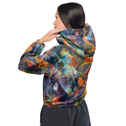 Women's Cropped Windbreaker - Spectral Swathe