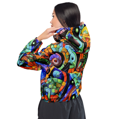 Women's Cropped Windbreaker - Cascade Muralista