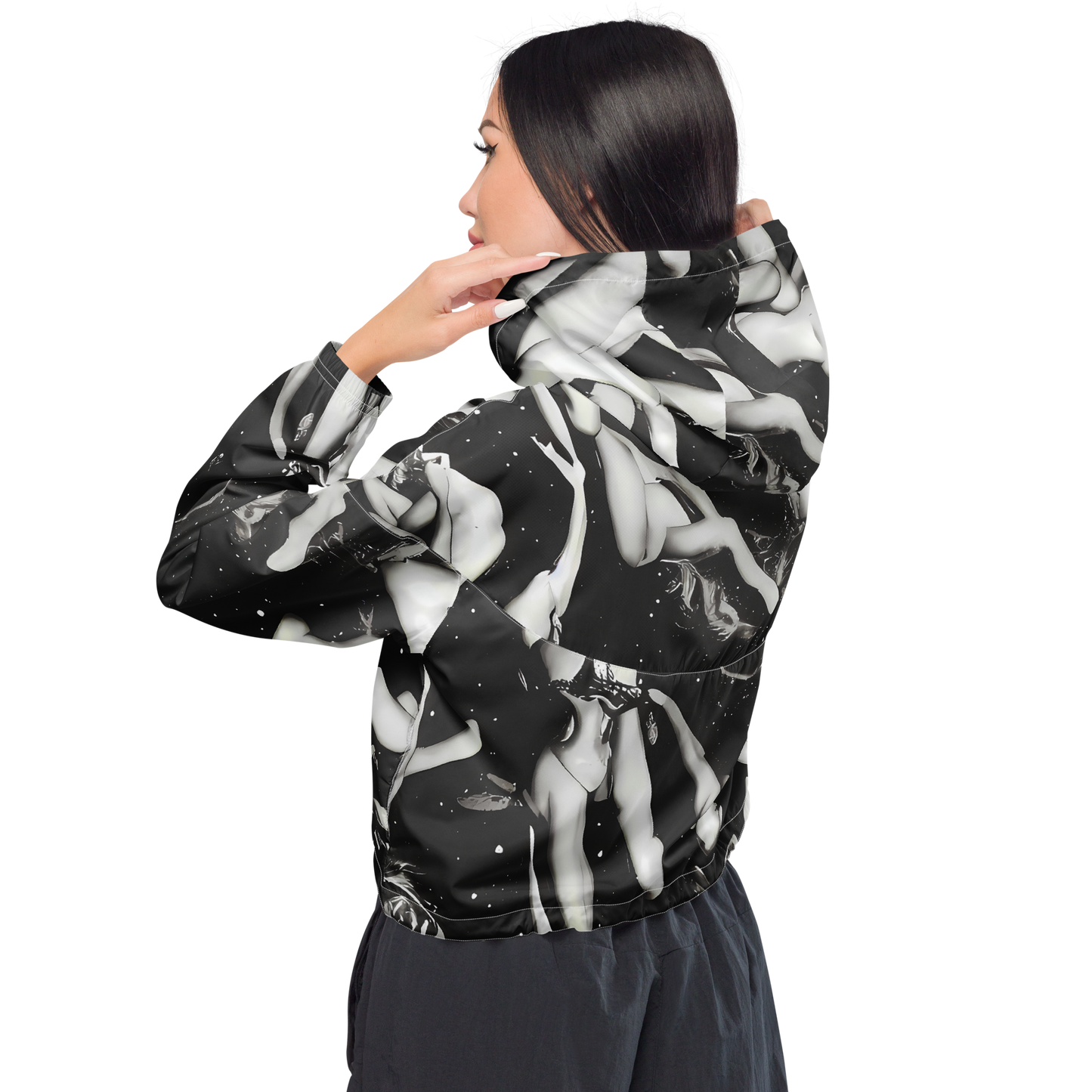 Women's Cropped Windbreaker - Galactic Vogue