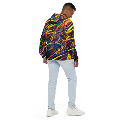 Men's Windbreaker - Vector Rhapsody