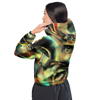 Women's Cropped Windbreaker - Newtonian Visage