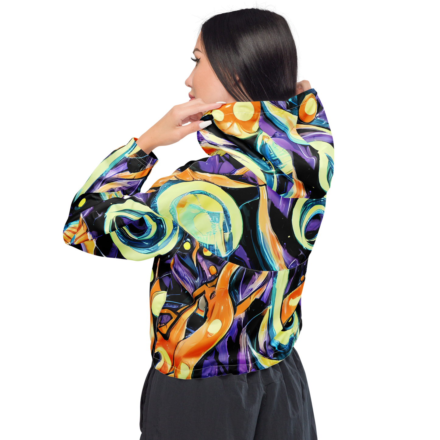 Women's Cropped Windbreaker - Dorothy's Whirl