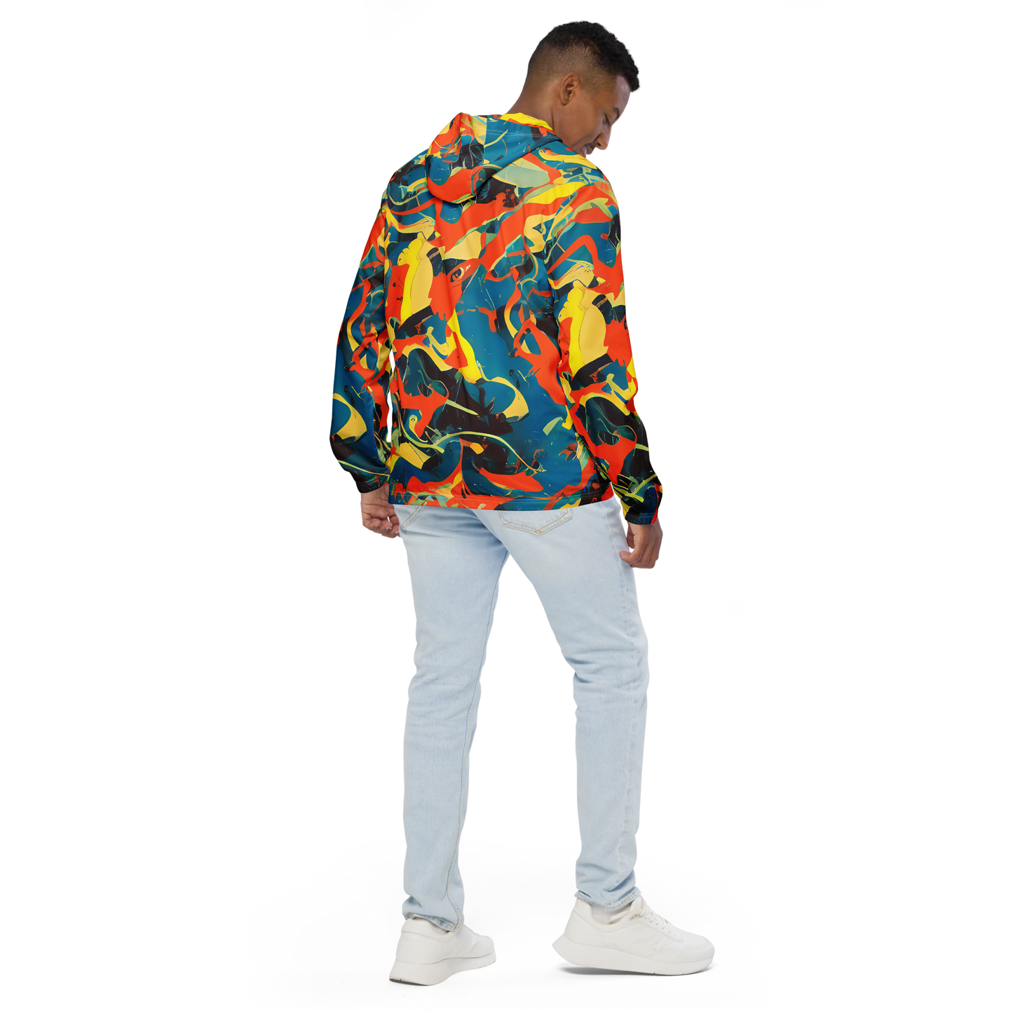 Men's Windbreaker - Abstract Tango