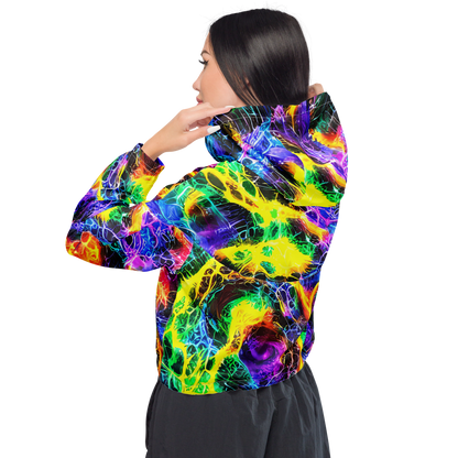 Women's Cropped Windbreaker - Vivid Veil