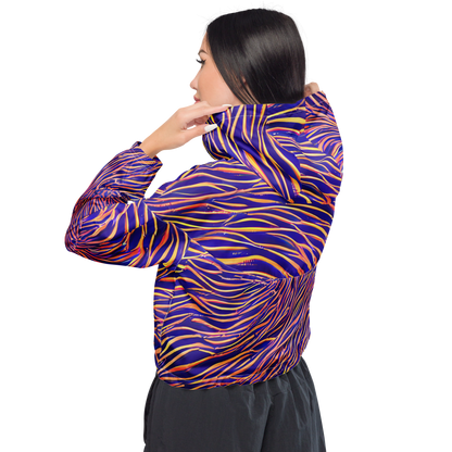 Women's Cropped Windbreaker - Vortex Strands