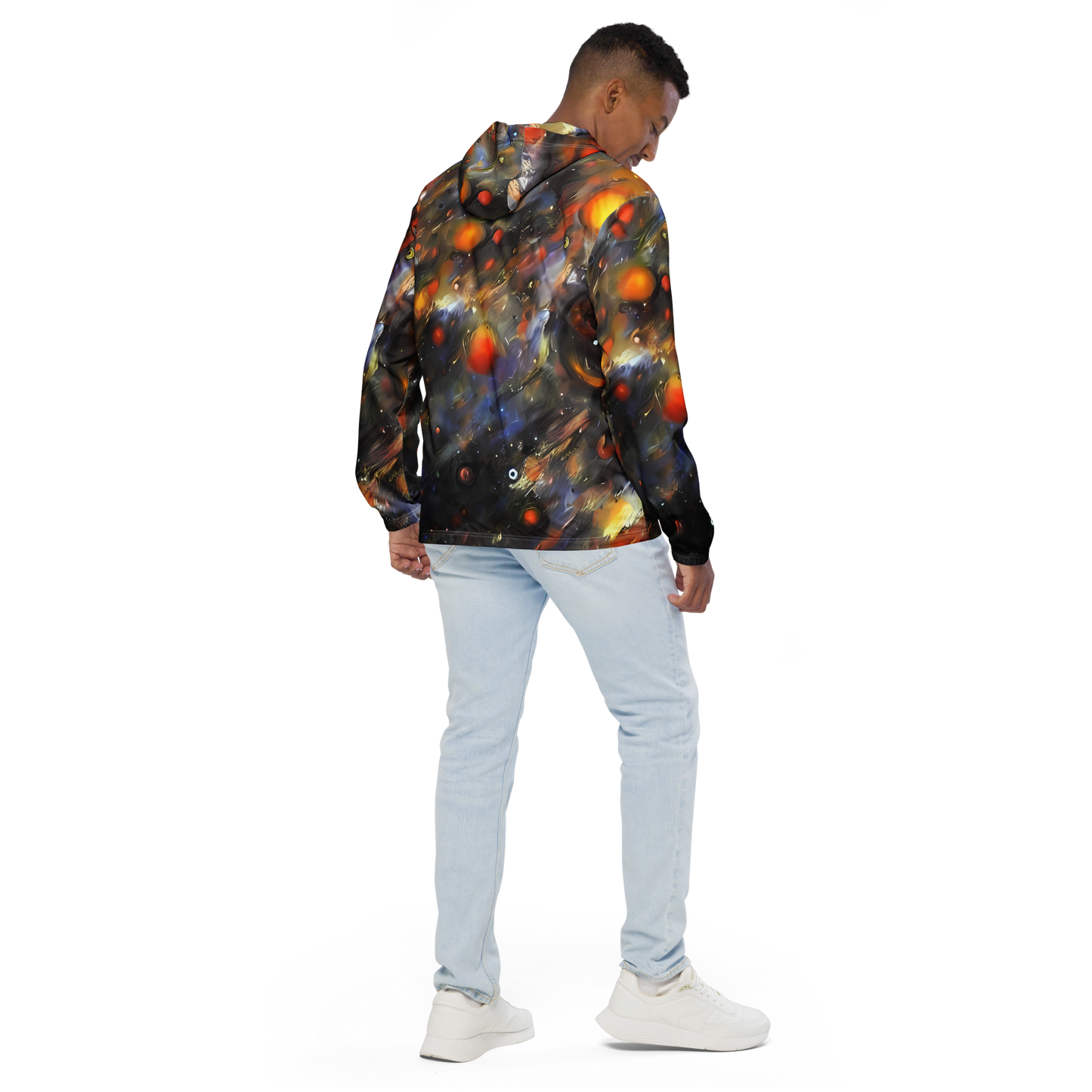 Men's Windbreaker - Brushstroke Blaze