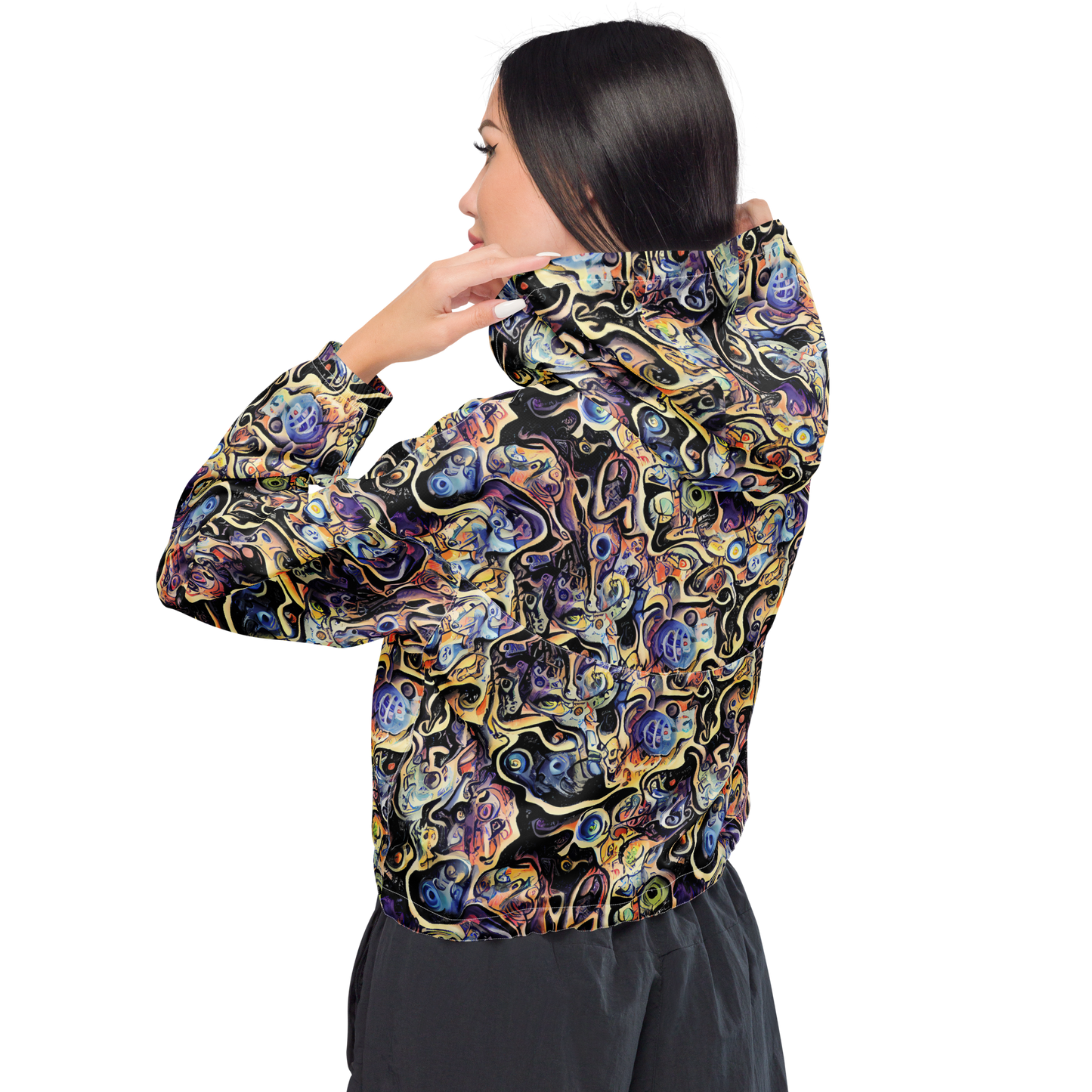 Women's Cropped Windbreaker - Grosz Galaxy