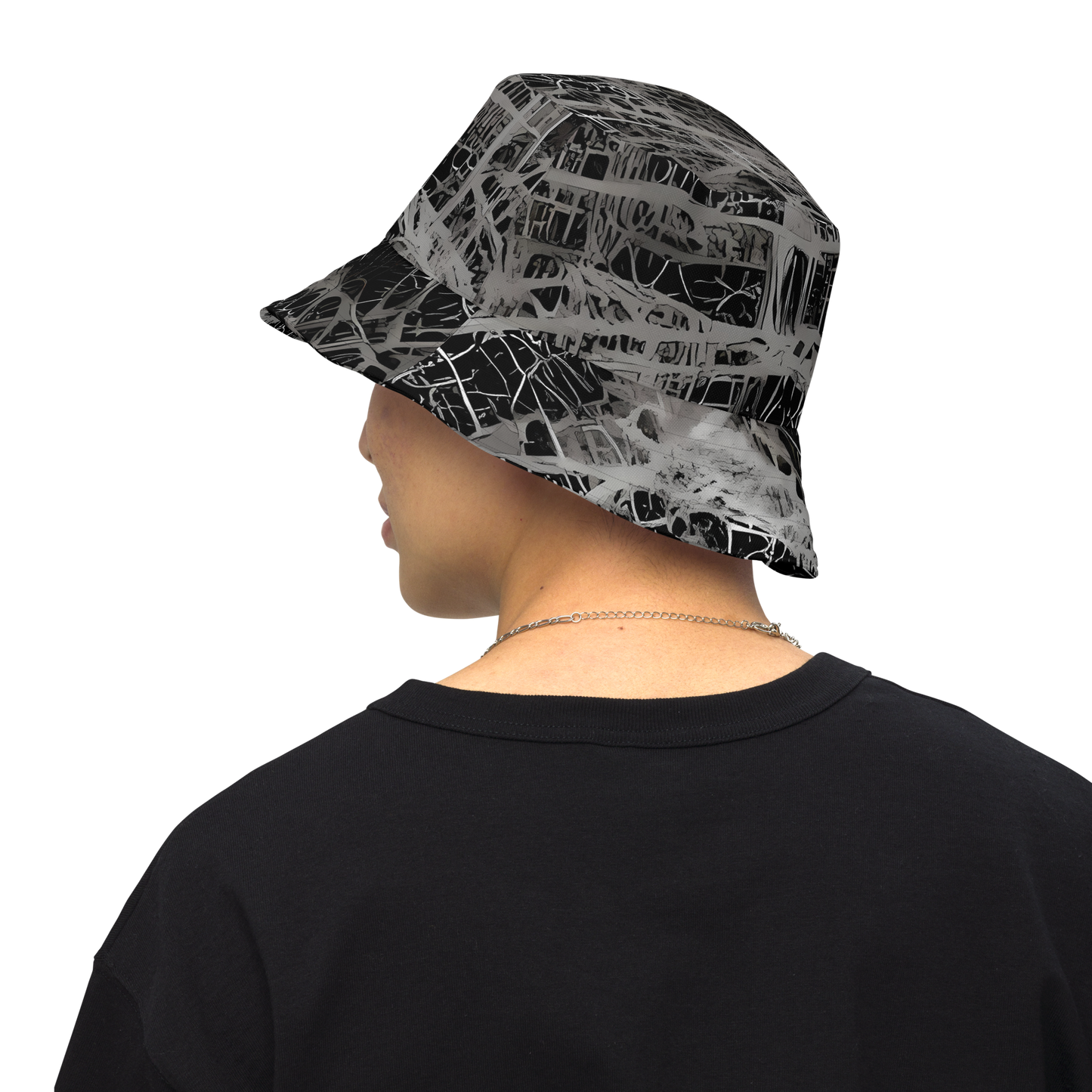 Reversible Bucket Hat - Monochrome Mesh