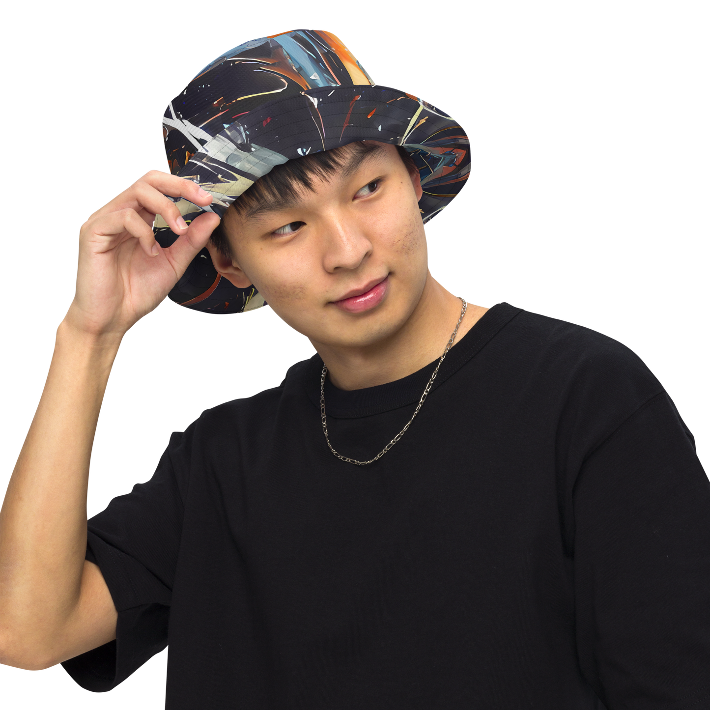 Reversible Bucket Hat - Neo-Splash Labyrinth