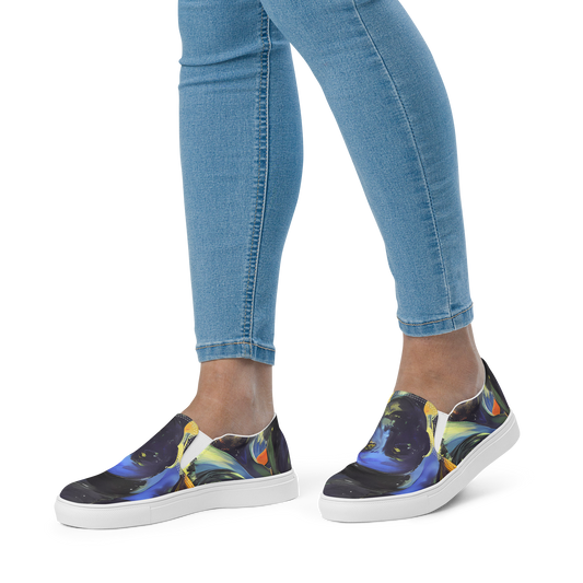 Women's Slip-On Canvas Shoes - Cosmic Visages