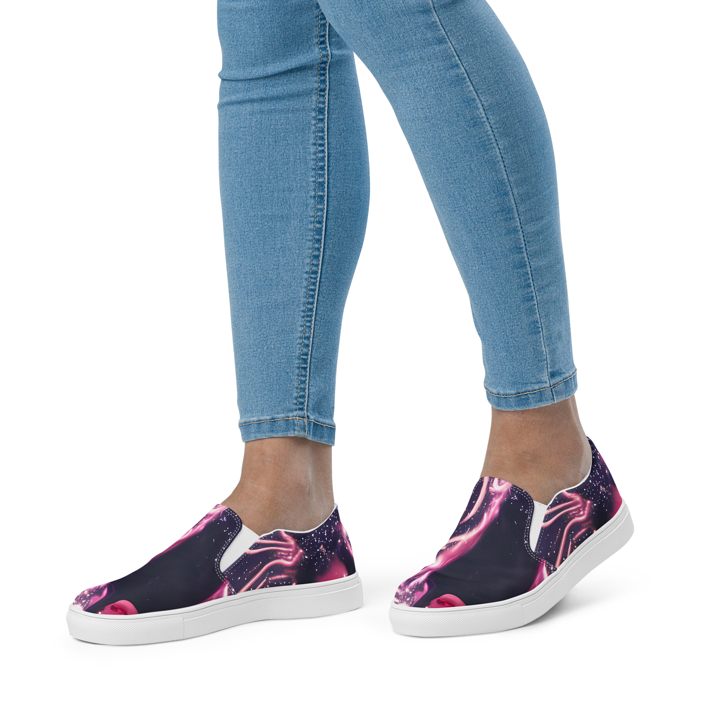 Women's Slip-On Canvas Shoes - Stardust Siren