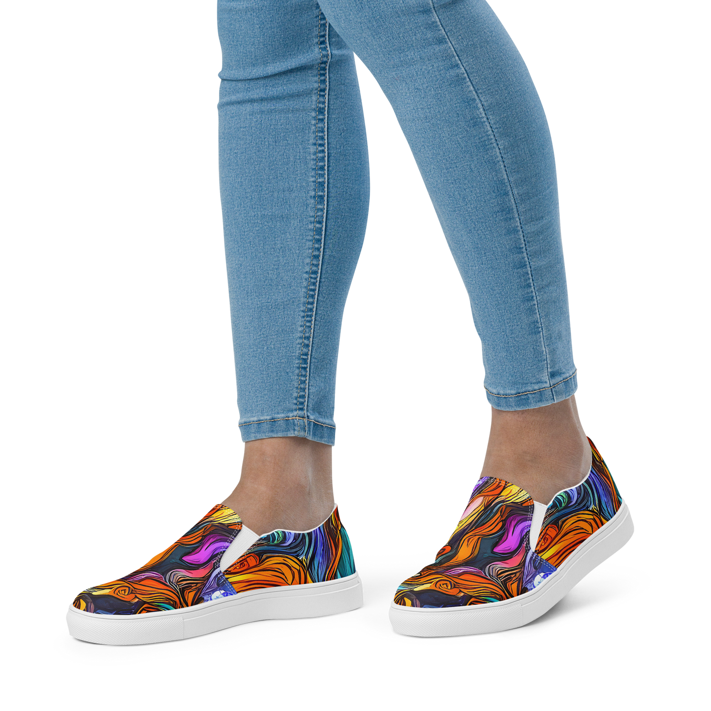 Women's Slip-On Canvas Shoes - Guiard's Whirl