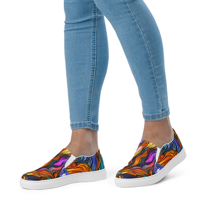 Women's Slip-On Canvas Shoes - Guiard's Whirl