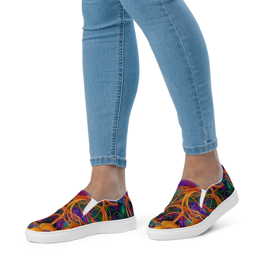 Women's Slip-On Canvas Shoes - Spectral Weave