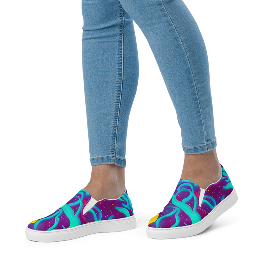 Women's Slip-On Canvas Shoes - Cosmic Current