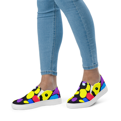 Women's Slip-On Canvas Shoes - Miró's Mosaic