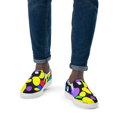 Men's Slip-On Canvas Shoes - Miró's Mosaic