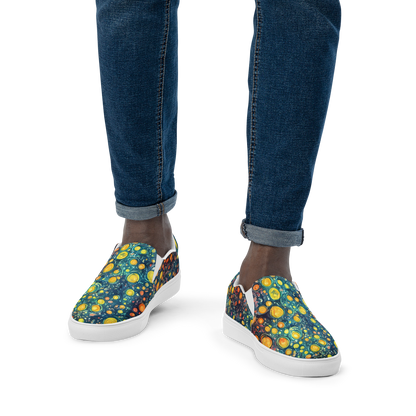 Men's Slip-On Canvas Shoes - Starry Orbits