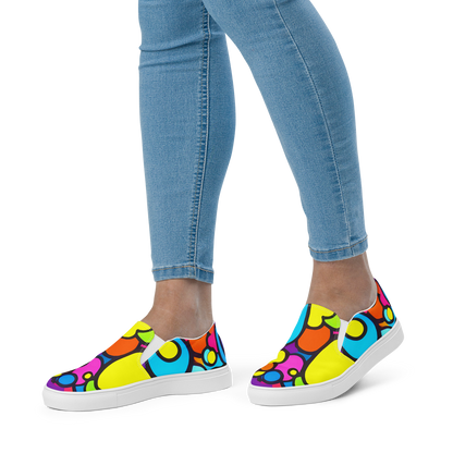 Women's Slip-On Canvas Shoes - Pop Playland