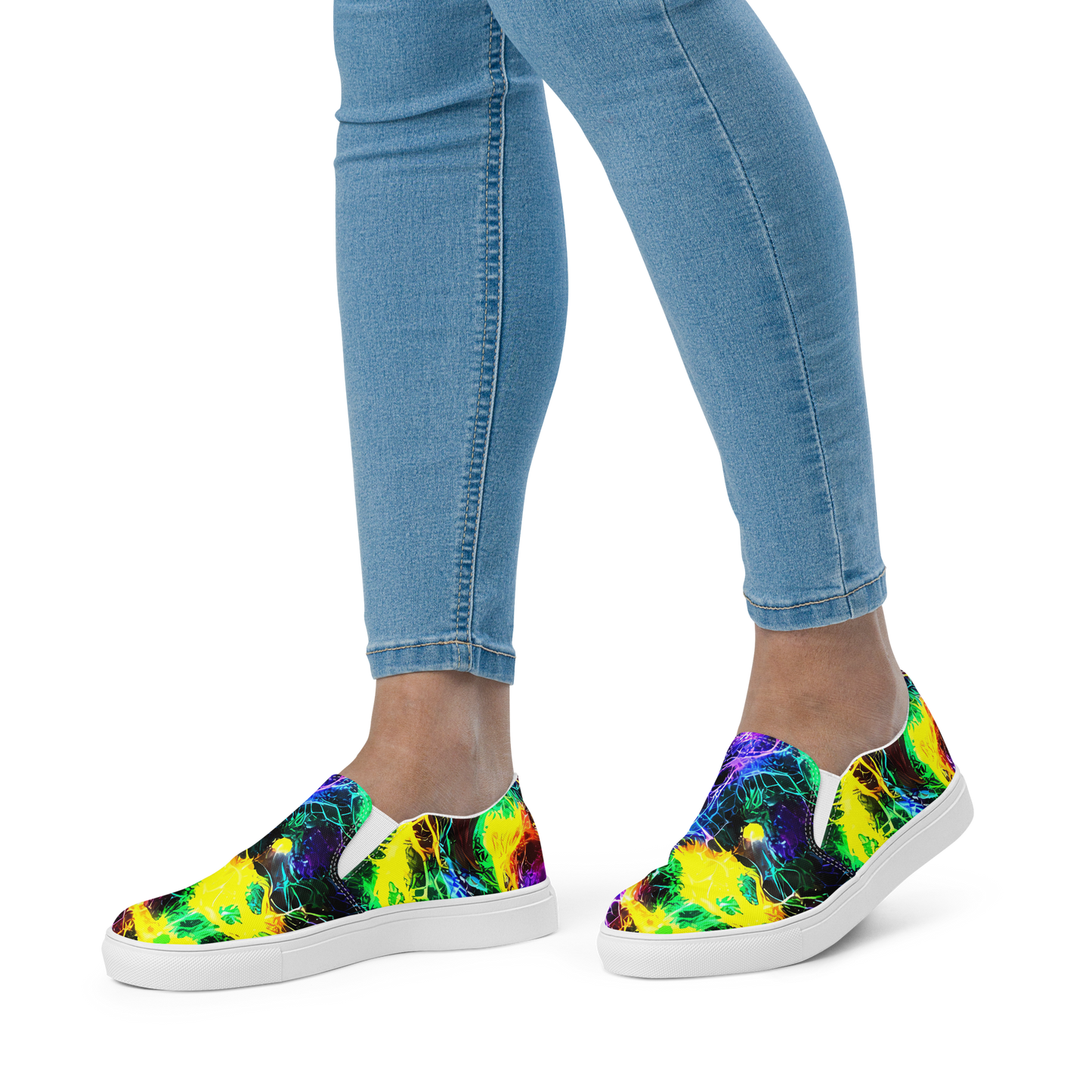 Women's Slip-On Canvas Shoes - Vivid Veil