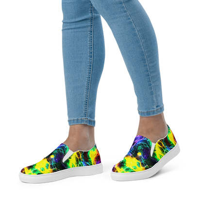 Women's Slip-On Canvas Shoes - Vivid Veil