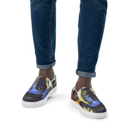 Men's Slip-On Canvas Shoes - Cosmic Visages